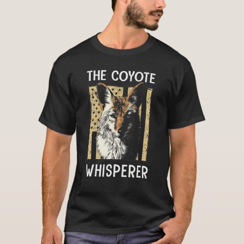 The Coyote Whisperer American Flag T_Shirt