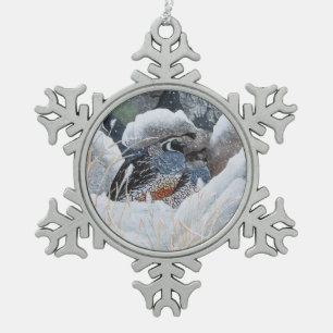 The Cozy Couple Snowflake Pewter Christmas Ornament