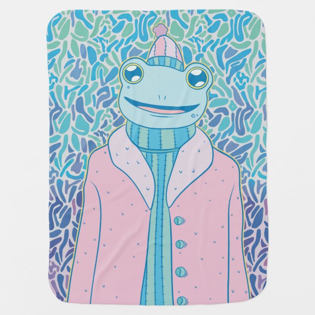 The Cozy Frog Baby Blanket (Front)