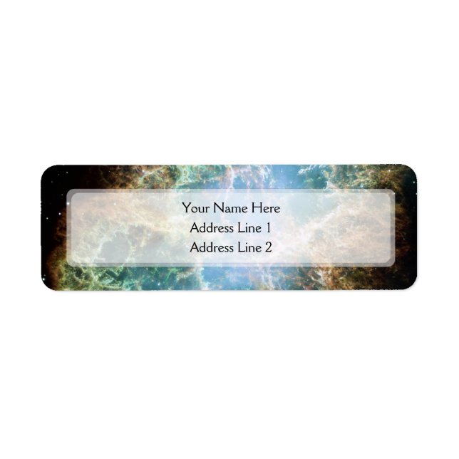 The Crab Nebula (Hubble Telescope) Label (Front)