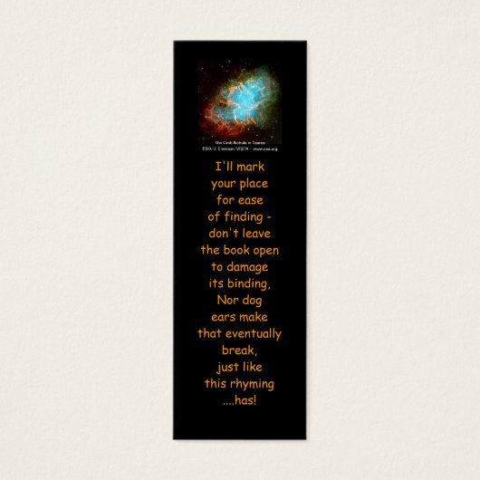 The Crab Nebula in Taurus - bookmarks (Front)