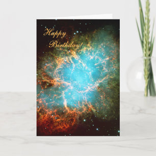 The Crab Nebula in Taurus - Happy Birthday Card
