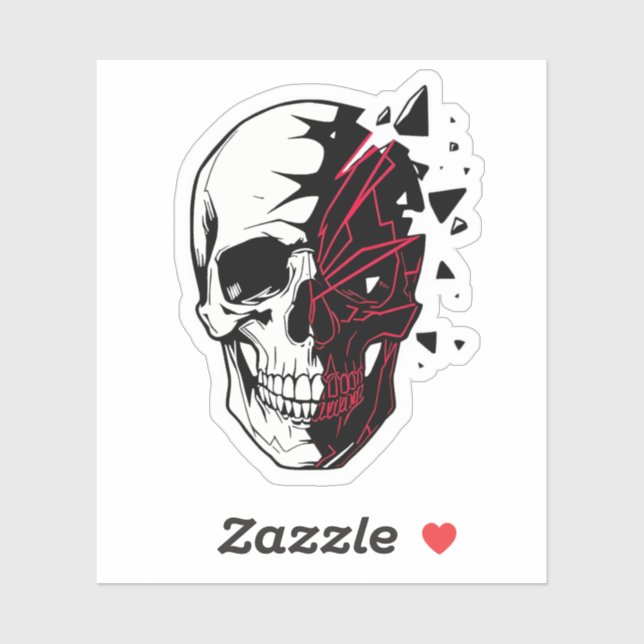 The Cracked Skull Sticker (Sheet)