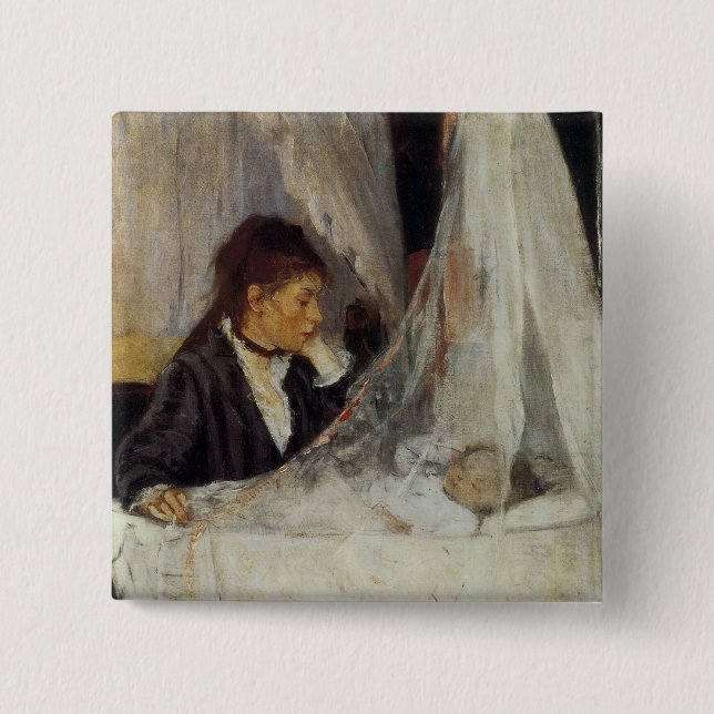 The Cradle by Berthe Morisot Pinback Button (Front)