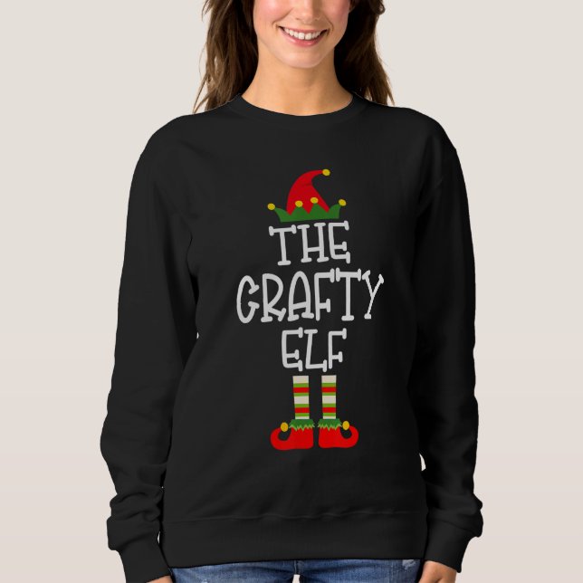 The Crafty Elf Matching Family Group Christmas Par Sweatshirt (Front)
