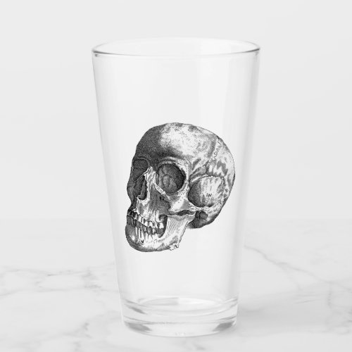 âœThe Craniumâ Simply Spooky BW Pint Glass