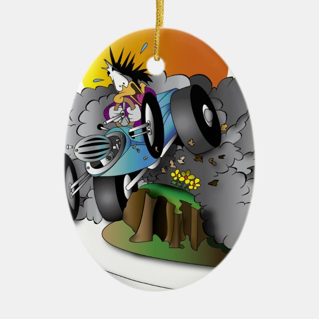 the crash ceramic ornament (Front)