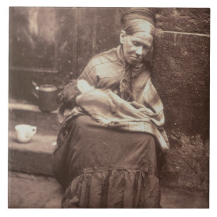 The Crawlers, from 'Street Life in London', 1877-7 Tile