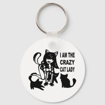 The Crazy Cat Lady Keychain by foreverpets at Zazzle