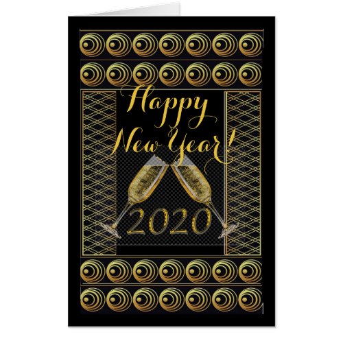 The Crazy Eight Fun Couples GroupfrontofNewYears Card