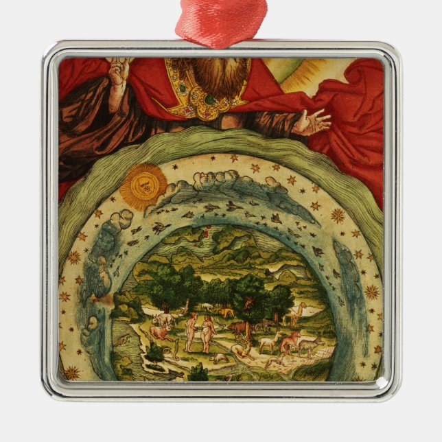 The Creation, from the Luther Bible, c.1530 Metal Ornament (Front)