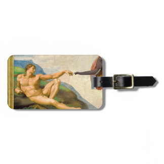 The Creation Of Adam By Elephant Parody Luggage Tag