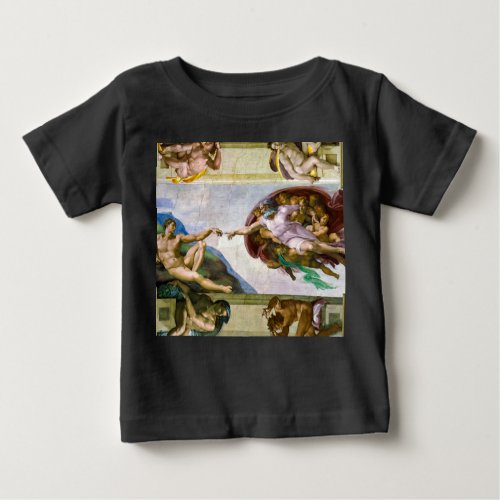 The Creation of Adam by Michelangelo Baby T_Shirt