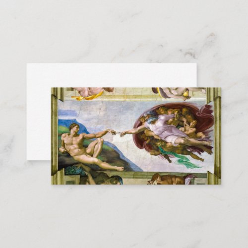 The Creation of Adam by Michelangelo Business Card