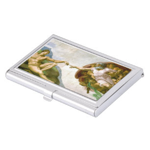 The Creation of Adam by Michelangelo Business Card Case
