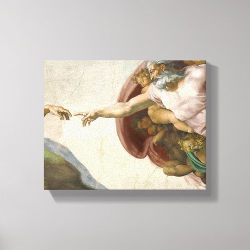 The Creation of Adam by Michelangelo Canvas Print