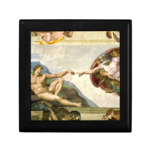 The Creation of Adam by Michelangelo Fine Art Jewelry Box