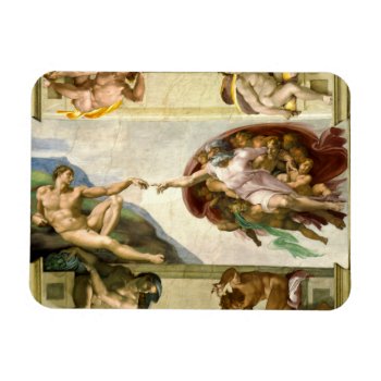 The Creation Of Adam By Michelangelo Fine Art Magnet by GalleryGreats at Zazzle