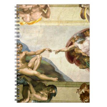 The Creation Of Adam By Michelangelo Fine Art Notebook by GalleryGreats at Zazzle