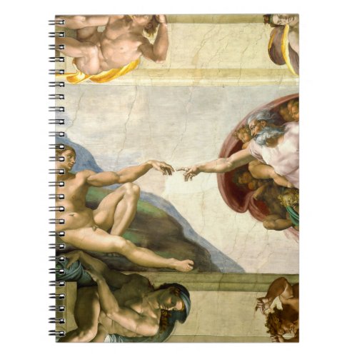 The Creation of Adam by Michelangelo Fine Art Notebook