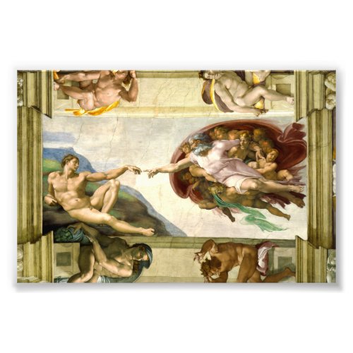 The Creation of Adam by Michelangelo Fine Art Photo Print