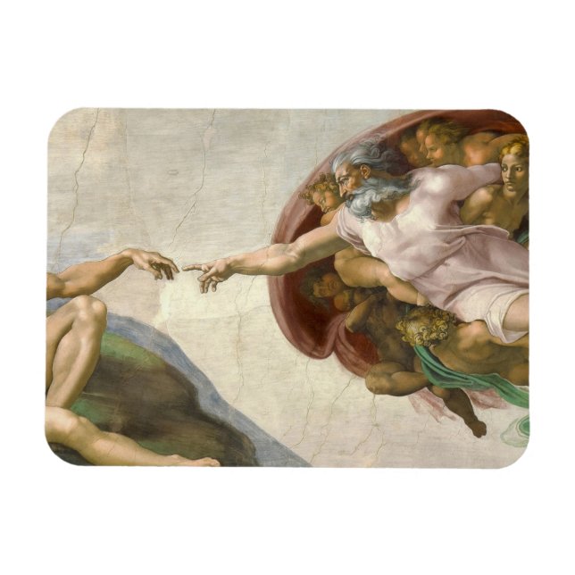 The Creation of Adam by Michelangelo Magnet (Horizontal)