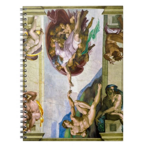 The Creation of Adam by Michelangelo Notebook