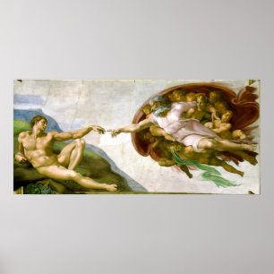 The Creation of Adam by Michelangelo Poster