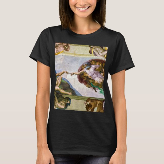 The Creation of Adam by Michelangelo T-Shirt (Front)