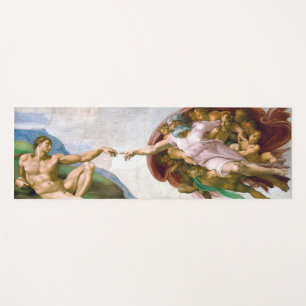 The Creation of Adam (detail), Michelangelo Yoga Mat