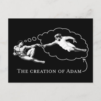 The Creation of Adam (god) Postcard