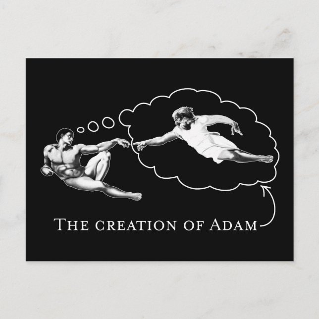 The Creation of Adam (god) Postcard (Front)