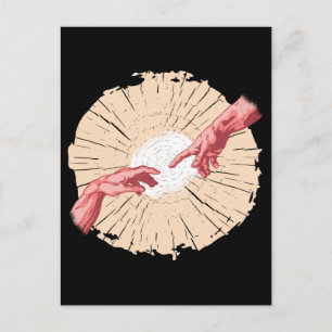 The Creation of Adam Italian Art Painting Postcard
