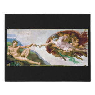 The Creation of Adam, Michelangelo, 1508-1512 Faux Canvas Print