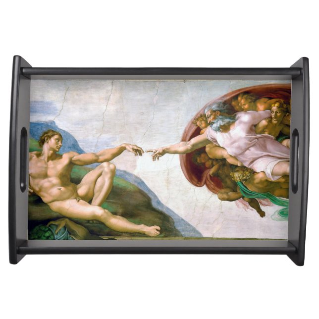 The Creation of Adam, Michelangelo, 1508-1512 Serving Tray (Front)