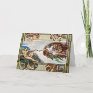 The Creation of Adam   Michelangelo   Card
