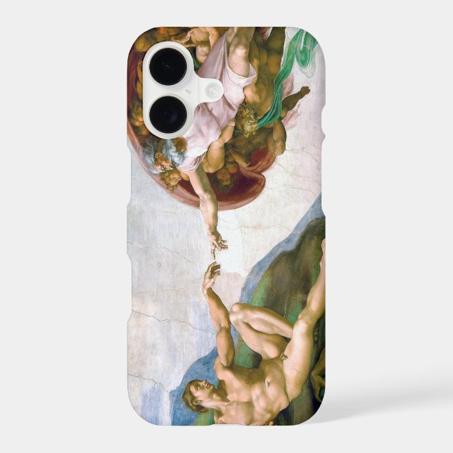 The Creation of Adam, Michelangelo Iphone Case (Back)