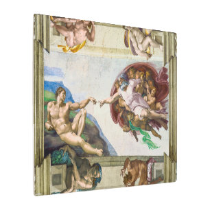 The Creation of Adam   Michelangelo   Metal Print