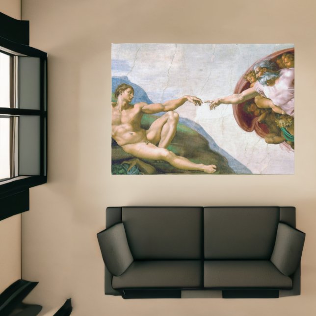 The Creation of Adam, Michelangelo Rug (Insitu (Indoor 1))