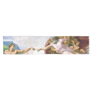 The Creation of Adam, Michelangelo Short Table Runner
