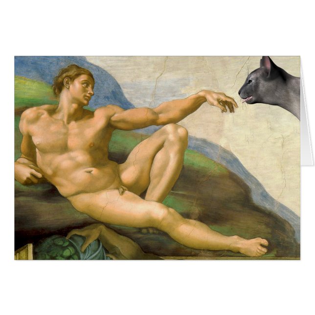 The Creation Of Adam Parody Cards (Front Horizontal)