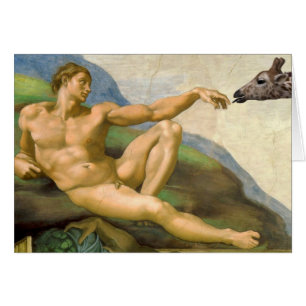 The Creation Of Adam Parody Cards