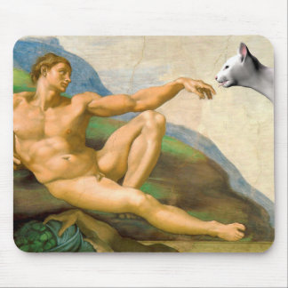 The Creation Of Adam Parody Mouse Pad