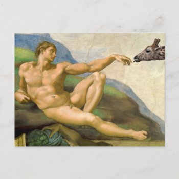 The Creation Of Adam Parody Postcard by Emangl3D at Zazzle