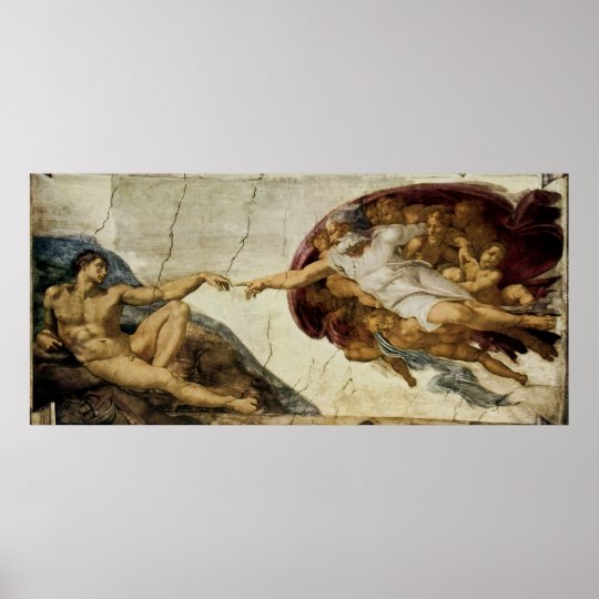 The Creation of Adam Poster | Zazzle.com