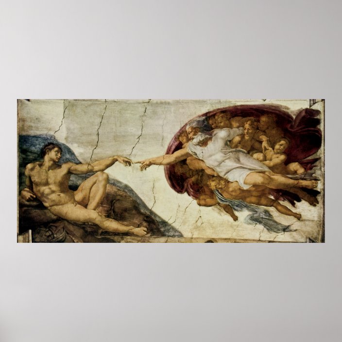 The Creation of Adam Poster | Zazzle.com