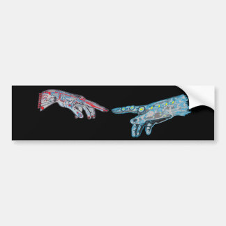 The Creation of AI Cyber-Adam God and Man Bumper Sticker