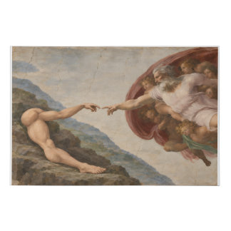 The Creation of Leg-Shoulders Faux Canvas Print