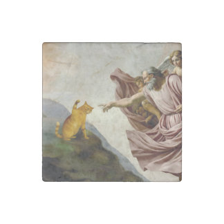 The Creation of Purrfection Stone Magnet