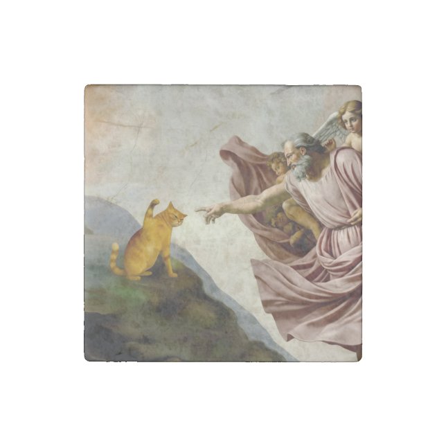 The Creation of Purrfection Stone Magnet (Front)